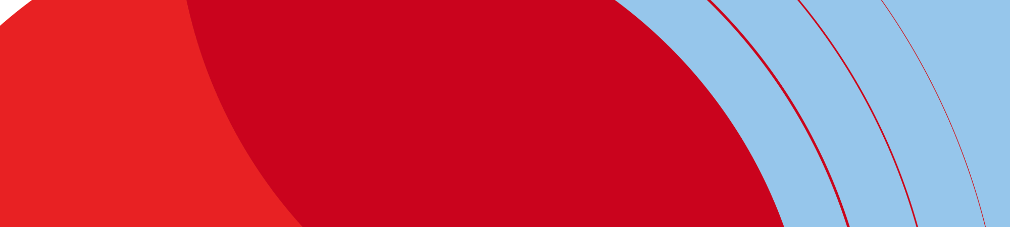 red and light blue with circles